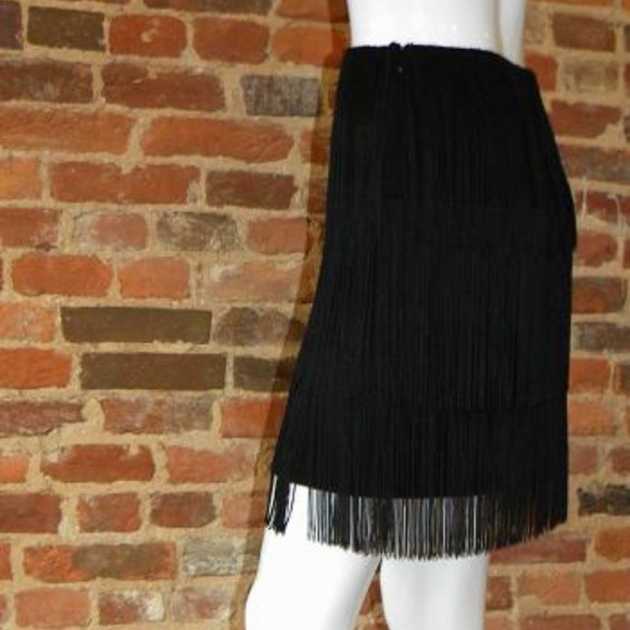 MICHAEL KORS COLLECTION - $1595 HEIDI's Runway BodyCon Flapper Fringe Skirt 6 - Picture 10 of 14